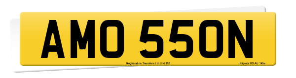 Registration number AMO 550N